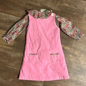 NWT The Oaks Apparel- Floral Shirt with Pink Jumper - Size 5 Girls